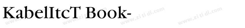KabelItcT Book字体转换